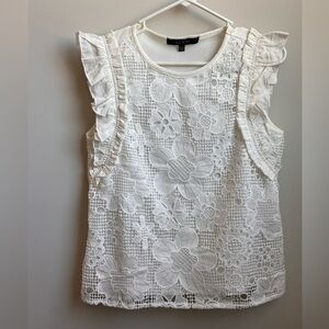 Ava Rose Lace Ruffle Sleeve Top